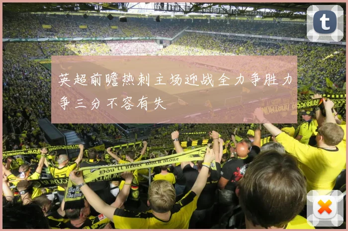 英超前瞻热刺主场迎战全力争胜力争三分不容有失